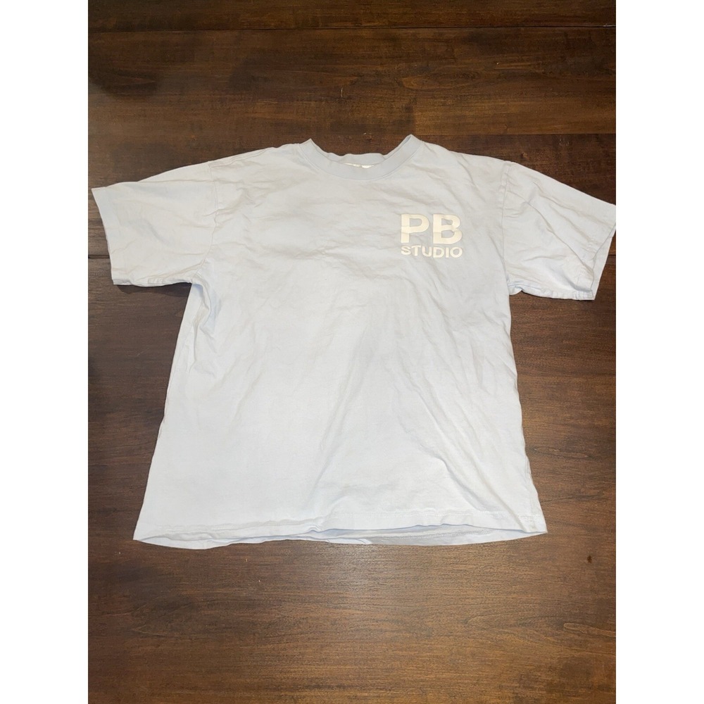 PlayBoy Studio Large Logo Light Blue T Shirt - Medium